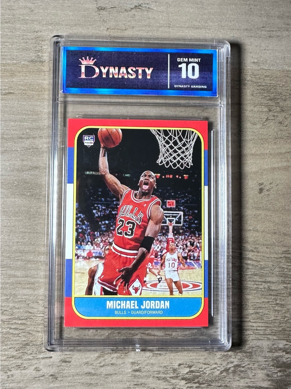 Michael Jordan Rookie 1986 Fleer #23 Gem Mint 10 Novelty Basketball Card.